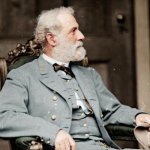 General Robert E. Lee Sitting in his chair template