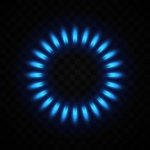 Gas burner blue flame