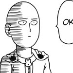 one punch man okay transparent template