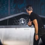 Broken Window Tesla Cybertruck