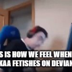 Cringe Worthy | THIS IS HOW WE FEEL WHEN WE SAW KAA FETISHES ON DEVIANTART | image tagged in gifs,deviantart,memes | made w/ Imgflip video-to-gif maker