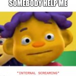 Sid needs help | SOMEBODY HELP ME | image tagged in panic sid | made w/ Imgflip meme maker