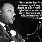 MLK quote labor unions meme