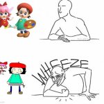 Adeleine murdering Ribbon is funny | image tagged in wheeze,kirby,gore,blood,funny,cute | made w/ Imgflip meme maker