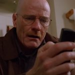 Walter White on his Phone