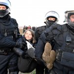 Greta Thumberg Carried by Policemen