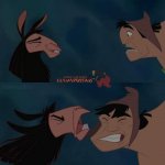 Kuzco Yelling at Pacha