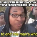 Sinister Doom | MARVEL SNAP - WHEN THE FIRST LOCATION IS BAR SINISTER AND YOU’VE GOT DOCTOR DOOM IN YOUR OPENING HAND | image tagged in i m about to ruin this man s whole career,marvel snap,marvel,doctor doom,bar sinister,marvel memes | made w/ Imgflip meme maker