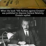 Einstein replied
