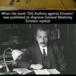 Einstein critics meme
