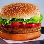 burger | image tagged in veggie burger no heart disease,burger,meme,funny | made w/ Imgflip meme maker