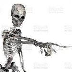 skeleton pointing