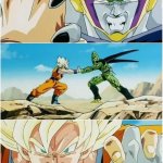 Goku Fin (SSJ) vs Cell Perfecto Meme Generator - Imgflip