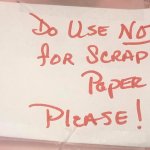 Scrap Paper Engrish