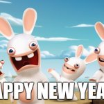 Happy New Year - 2023 chinese year of the rabbit style | HAPPY NEW YEAR! | image tagged in rabbids invasion,happy new year,rabbit,chinese,2023 | made w/ Imgflip meme maker