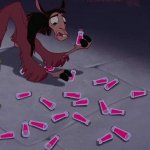 Kuzco Surrounded by Potions meme