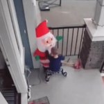 Kid punching Santa GIF Template
