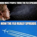 How the flu really spreads meme