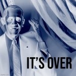 Barack Obama fingers it’s over