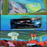 squidward and mr krabs say no to percy jackson sea of monsters | we gotta go see; percy jackson sea of monsters; no! | image tagged in blank comic panel 1x3,spongebob,memes,percy jackson,bad movies | made w/ Imgflip meme maker