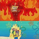 True and is also inspired by another Spanish meme | ALASKANS, CANADIANS, ESTONIANS AND RUSSIANS WHEN THE TEMPERATURE IS 38°C; ARABS, AFRICANS, AUSTRALIANS, BRAZILIANS, CUBANS, INDIANS AND MEXICANS THE TEMPERATURE IS HIGHER THAN 50°C | image tagged in spongebob on fire,spongebob,fire | made w/ Imgflip meme maker