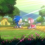 Sonic Gives Amy a Flower