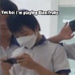 SUS student playing Blox Fruits meme