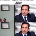 *stomach ache intensifies* | Me: *already full with stomach hurting*; Someone: *offers me some food*; Me: | image tagged in michael scott - i'm ready to get hurt again | made w/ Imgflip meme maker