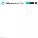 US-President-Joe-Biden announcement with blue bunny icon meme