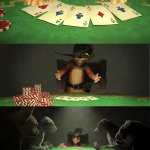 Puss and Boots cheats at poker template