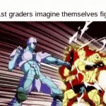 fight | How 1st graders imagine themselves fighting: | image tagged in gifs,fight | made w/ Imgflip video-to-gif maker