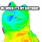 it actually is | ME WHEN IT'S MY BIRTHDAY: | image tagged in gifs,birthday | made w/ Imgflip video-to-gif maker
