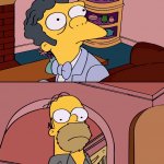 Homer simpson and mo staring meme
