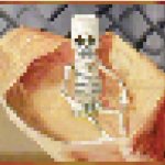 Skeleton in a shell painting minecraft