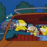 OGL HASBRO Mr. Burns Taking Candy from a Baby meme