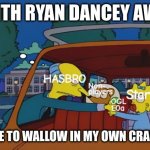 OGL HASBRO Mr. Burns taking candy from a baby | "WITH RYAN DANCEY AWAY, I WAS FREE TO WALLOW IN MY OWN CRAPULENCE!" | image tagged in ogl,dnd,hasbro,wotc,simpsons | made w/ Imgflip meme maker