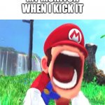 has this happened to you before | MY MONITOR WHEN I KICK IT | image tagged in mario screaming | made w/ Imgflip meme maker