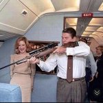 Ronald Reagan shoots a plane