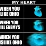 my negative heart | WHEN YOU LIKE OHIO; WHEN YOU KILL ENEMYS; WHEN YOU DISLIKE OHIO | image tagged in my heart,negative,colors,my heart blank,my templates challenge,pls | made w/ Imgflip meme maker