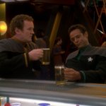 Miles and Julian Drinking DS9 template