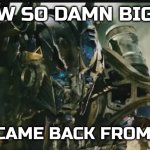 Optimus came back from the dead meme
