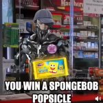 you win a spongebob popsicle