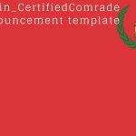 Comrades announcement template