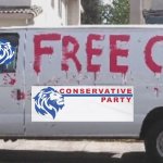 Free candy Conservative Party pedo van