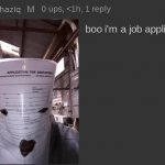 boo i'm a job application meme
