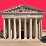 Supreme Court with red background