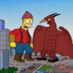 Homer Simpson/Paul Bunyan vs Rodan