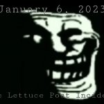 Did I got it right? The exact date and everything? | January 6, 2023; The Lettuce Post Incident | image tagged in trollge,fun,memes,trust me i have 15 iq | made w/ Imgflip meme maker