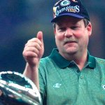 Mike Holmgren Lombardi trophy thumbs up
