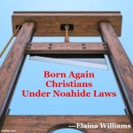 Madame Guillotine | Born Again Christians Under Noahide Laws; ---Elaina Williams | image tagged in madame guillotine | made w/ Imgflip meme maker